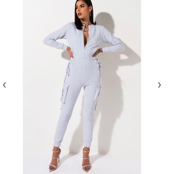 Akira Rhinestone Jumpsuit (New/Never worn) - Picture 8 of 8